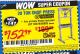 Harbor Freight Coupon 20 TON SHOP PRESS Lot No. 32879/60603 Expired: 10/1/15 - $152.94