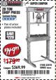 Harbor Freight Coupon 20 TON SHOP PRESS Lot No. 32879/60603 Expired: 12/1/17 - $149.99