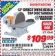 Harbor Freight ITC Coupon 12" DIRECT DRIVE BENCH TOP DISC SANDER Lot No. 43468 Expired: 7/31/15 - $109.99