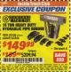 Harbor Freight ITC Coupon 16 TON HYDRAULIC PIPE BENDER Lot No. 35336/62669 Expired: 7/31/17 - $149.99