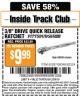 Harbor Freight ITC Coupon 3/8" DRIVE QUICK RELEASE Lot No. 62287/69348/62324 Expired: 2/24/15 - $9.99