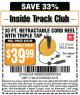 Harbor Freight ITC Coupon 30 FT. RETRACTABLE CORD REEL WITH TRIPLE TAP Lot No. 66832/61642 Expired: 4/7/15 - $39.99