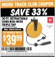 Harbor Freight ITC Coupon 30 FT. RETRACTABLE CORD REEL WITH TRIPLE TAP Lot No. 66832/61642 Expired: 6/30/15 - $39.99
