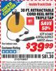 Harbor Freight ITC Coupon 30 FT. RETRACTABLE CORD REEL WITH TRIPLE TAP Lot No. 66832/61642 Expired: 1/31/16 - $39.99