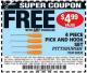 Harbor Freight FREE Coupon 4 PIECE PICK AND HOOK SET Lot No. 63697/66836/34328/63765 Expired: 3/9/15 - FWP