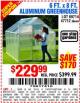 Harbor Freight Coupon 6 FT. x 8 FT. ALUMINUM GREENHOUSE Lot No. 47712/69714 Expired: 10/21/15 - $229.99