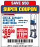Harbor Freight Coupon 600 LB. CAPACITY APPLIANCE HAND TRUCK Lot No. 60520/65685/62467 Expired: 11/20/17 - $69.99