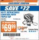 Harbor Freight ITC Coupon 40 FT. RETRACTABLE CORD REEL WITH TRIPLE TAP Lot No. 91470/61558 Expired: 9/19/17 - $69.99