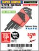 Harbor Freight Coupon 36 PIECE SAE/METRIC LONG REACH HEX KEY SET Lot No. 62171/94725 Expired: 4/30/18 - $5.99