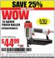 Harbor Freight Coupon 16 GAUGE FINISH AIR NAILER Lot No. 58122 Expired: 3/29/15 - $44.99