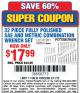 Harbor Freight Coupon 32 PIECE FULLY POLISHED SAE & METRIC COMBINATION WRENCH SET Lot No. 68854/61261 Expired: 5/11/15 - $17.99
