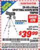 Harbor Freight ITC Coupon 20-60 X 60 MM SPOTTING SCOPE WITH TRIPOD Lot No. 62774 Expired: 4/30/16 - $39.99
