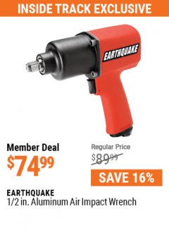 Harbor Freight Coupon 1/2" INDUSTRIAL QUALITY SUPER HIGH TORQUE IMPACT WRENCH Lot No. 62627/68424 Expired: 7/1/21 - $74.99
