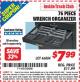 Harbor Freight ITC Coupon 76 PIECE WRENCH ORGANIZER Lot No. 46884 Expired: 3/31/15 - $7.99