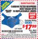 Harbor Freight ITC Coupon WESTERN SAFETY MULTI-PURPOSE DUST MASK WITH ACTIVATED CARBON FILTER Lot No. 94222 Expired: 7/31/15 - $17.99