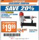 Harbor Freight ITC Coupon 18 GAUGE 1/4" CROWN STAPLER Lot No. 69719/68018 Expired: 10/31/17 - $19.99