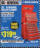 Harbor Freight Coupon 26", 16 DRAWER ROLLER CABINET Lot No. 67831/61609 Expired: 2/28/17 - $319.99