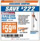Harbor Freight ITC Coupon 3/4 TON LEVER CHAIN HOIST Lot No. 64557 Expired: 8/15/17 - $59.99
