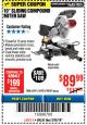 Harbor Freight Coupon CHICAGO ELECTRIC 10" SLIDING COMPOUND MITER SAW Lot No. 56708/61972/61971 Expired: 3/25/18 - $89.99