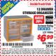 Harbor Freight ITC Coupon STOREHOUSE 12-DRAWER STORAGE ORGANIZER Lot No. 99896 Expired: 9/30/15 - $6.99