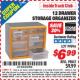 Harbor Freight ITC Coupon 12 DRAWER STORAGE ORGANIZER Lot No. 99896 Expired: 9/30/15 - $6.99