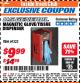 Harbor Freight ITC Coupon MAGNETIC GLOVE/TISSUE DISPENSER Lot No. 69322/66501 Expired: 4/30/18 - $9.99