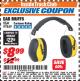 Harbor Freight ITC Coupon HEARING PROTECTOR Lot No. 64675 Expired: 12/31/17 - $8.99