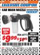 Harbor Freight ITC Coupon HFT 9-PATTERN CAR WASH NOZZLE WITH SOAP DISPENSER Lot No. 60773 Expired: 4/30/18 - $9.99