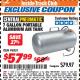 Harbor Freight ITC Coupon 7 GALLON ALUMINUM PORTABLE AIR TANK Lot No. 94801 Expired: 8/31/17 - $57.99