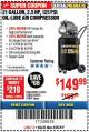 Harbor Freight Coupon 2.5 HP, 21 GALLON 125 PSI VERTICAL AIR COMPRESSOR Lot No. 67847/61454/61693/69091/62803/63635 Expired: 3/25/18 - $149.99