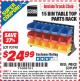 Harbor Freight ITC Coupon 15 BIN TABLE TOP PARTS RACK Lot No. 93198 Expired: 3/31/15 - $24.99