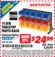 Harbor Freight ITC Coupon 15 BIN TABLE TOP PARTS RACK Lot No. 93198 Expired: 7/31/15 - $24.99