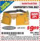 Harbor Freight ITC Coupon CARPENTER'S TOOL BELT Lot No. 41313/63392 Expired: 3/31/15 - $9.99