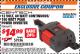 Harbor Freight ITC Coupon 80 WATT CONTINUOUS/160 WATT PEAK POWER INVERTER Lot No. 66972 Expired: 7/31/17 - $14.99