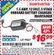 Harbor Freight ITC Coupon 1.5 AMP, 12V 3 STAGE ONBOARD BATTERY CHARGER/MAINTAINER Lot No. 99857 Expired: 5/31/15 - $16.99