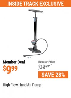 Harbor Freight ITC Coupon HIGH FLOW HAND AIR PUMP Lot No. 63304/94046 Expired: 7/29/21 - $9.99