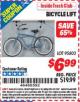 Harbor Freight ITC Coupon BICYCLE LIFT Lot No. 95803 Expired: 9/30/15 - $6.99