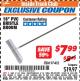 Harbor Freight ITC Coupon 18" PVC BRISTLE BROOM Lot No. 97402 Expired: 7/31/17 - $7.99