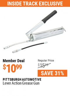 Harbor Freight ITC Coupon LEVER ACTION GREASE GUN Lot No. 63686/62966 Expired: 7/29/21 - $10.99