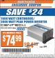 Harbor Freight ITC Coupon 1000 WATT CONTINUOUS/2000 WATT PEAK POWER INVERTER Lot No. 61631/60704 Expired: 11/22/16 - $74.99