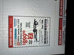 Harbor Freight Coupon HAUL-MASTER 2000 LB. CAPACITY, 5 FT. X 10 FT. CUSTOM MODULAR UTILITY TRAILER Lot No. 59846 Expired: 4/20/25 - $899.99