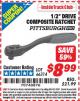 Harbor Freight ITC Coupon 1/2" DRIVE COMPOSITE RATCHET Lot No. 66314 Expired: 3/31/15 - $8.99