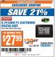 Harbor Freight ITC Coupon 0.19 CUBIC FT. ELECTRONIC DIGITAL SAFE Lot No. 62240/94985/62982/62981 Expired: 8/8/17 - $27.99