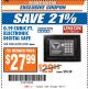 Harbor Freight ITC Coupon 0.19 CUBIC FT. ELECTRONIC DIGITAL SAFE Lot No. 62240/94985/62982/62981 Expired: 9/5/17 - $27.99