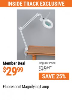 Harbor Freight ITC Coupon FLUORESCENT MAGNIFYING LAMP Lot No. 60643, 66384, 34018 Expired: 5/31/21 - $29.99