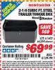 Harbor Freight ITC Coupon HAUL-MASTER 2.31 CU. FT. STEEL TRAILER TONGUE BOX Lot No. 61602/66244 Expired: 3/31/15 - $69.99