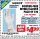 Harbor Freight ITC Coupon POWDER-FREE NITRILE GLOVES PACK OF 100 3 MIL. THICKNESS Lot No. 68490/62143/68491/62151/68492/62150 Expired: 3/31/15 - $4.99