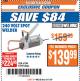 Harbor Freight ITC Coupon 240 VOLT SPOT WELDER Lot No. 45690/61206 Expired: 4/17/18 - $139.99