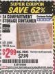 Harbor Freight Coupon 24 COMPARTMENT LARGE STORAGE CONTAINER Lot No. 61881/94458 Expired: 9/30/15 - $2.99