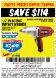 Harbor Freight Coupon 1/2" ELECTRIC IMPACT WRENCH Lot No. 31877/61173/68099/69606 Expired: 1/2/17 - $34.99